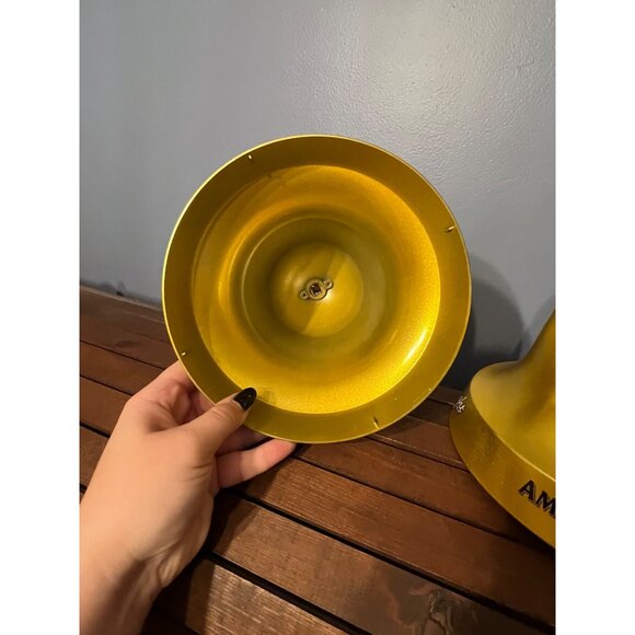 Vintage Amstel Light Metallic Gold Giant Plastic Bell Ornament Set of 2 RARE - Picture 7 of 9